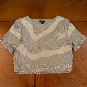 Cropped H&M Sequin Top